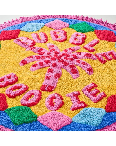 Tapis de bain en coton dubble Boogie multicolore -70 x 70 cm