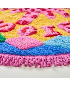 Tapis de bain en coton dubble Boogie multicolore -70 x 70 cm