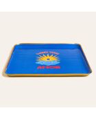 Plateau Liber vita bleu - 25 x 25 cm