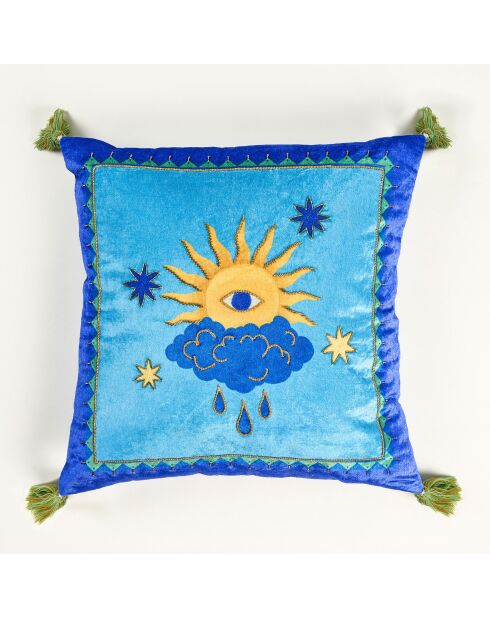 Coussin Sun Cloud bleu - 50 x 55 cm
