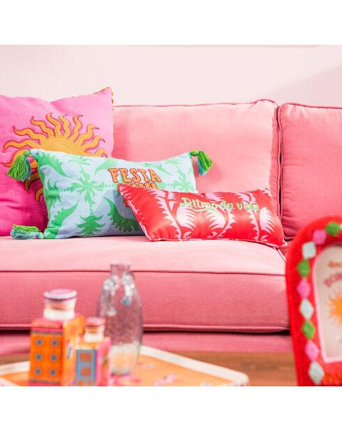 Cuscino decorativo Ritmo Da Vida rosa - 20 x 55 cm