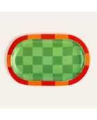 Plateau pour aliments vert - 22 x 14 x 2.5 cm