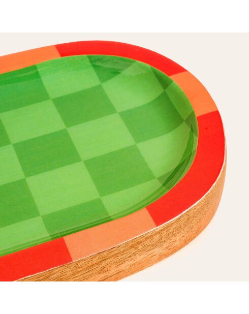 Plateau pour aliments vert - 22 x 14 x 2.5 cm