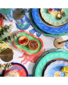 Plateau pour aliments vert - 22 x 14 x 2.5 cm