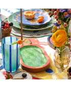 Plateau pour aliments vert - 22 x 14 x 2.5 cm