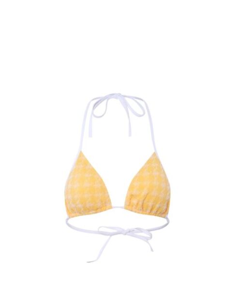 Haut de maillot triangle bikini jaune