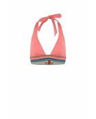Top de bikini coral dorado