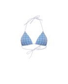 Top bikini blu a triangolo