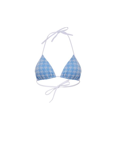 Haut de maillot triangle bikini bleu
