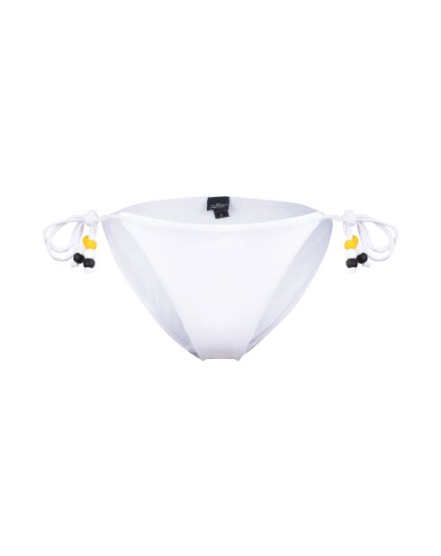 Bragas blancas con cordones en forma de perla