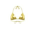 Accattivante top bikini a triangolo giallo Shine