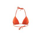 Accattivante top bikini arancione a triangolo