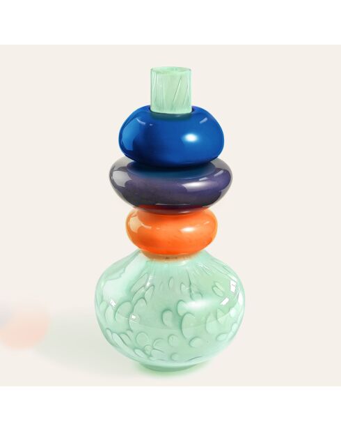 Vase multicolore - 20 x 20 x 39 cm