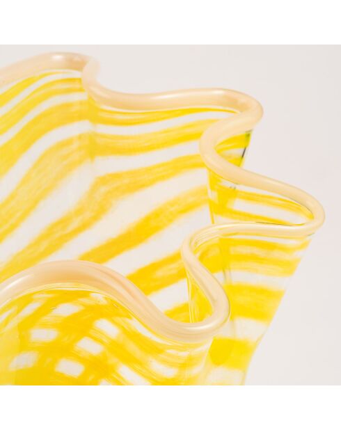 Vase jaune - 30 x 30 x 21.5 cm