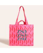 Sac fourre-tout en coton rose - 40 x 40 cm