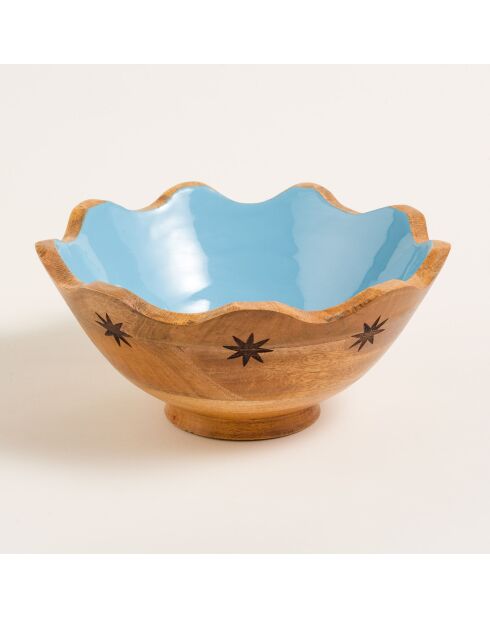 Bol bleu naturel - 25 x 25 x 11 cm