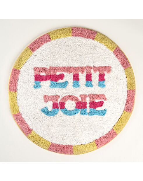 Tapis de bain en coton Petit Joie crème - 70 x 70 cm