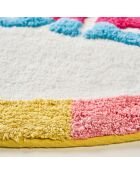 Tapis de bain en coton Petit Joie crème - 70 x 70 cm