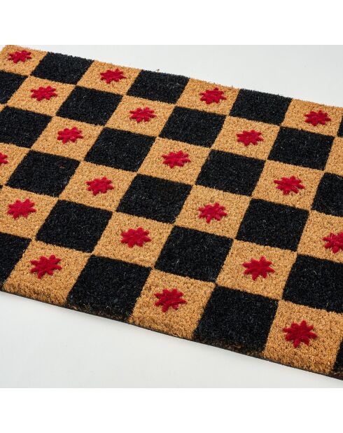 Fußmatte in Schwarz und Braun, 45 x 75 cm