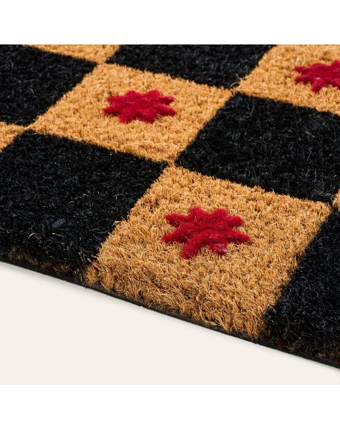 Fußmatte in Schwarz und Braun, 45 x 75 cm