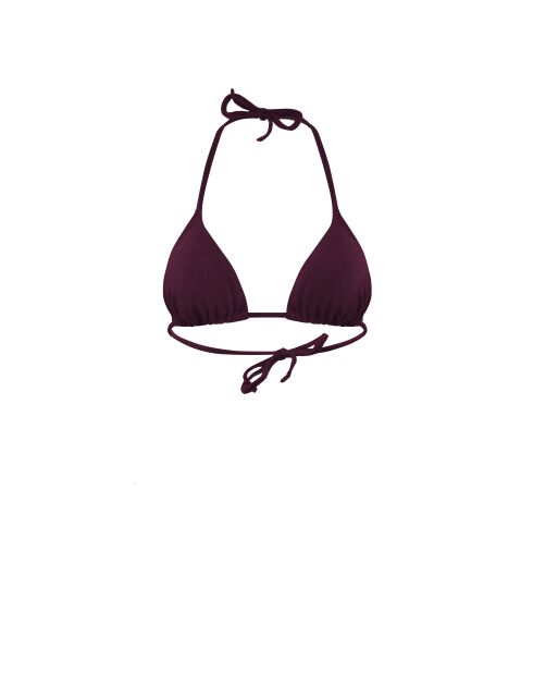 Haut de maillot Attachante triangle Eponge prune