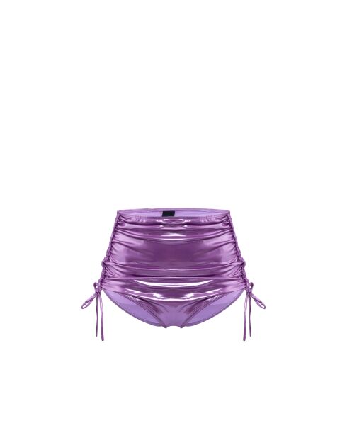 Bragas lilas de cintura alta con pliegues