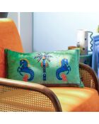Decoratief kussen Paard veelkleurig en groen - 30 x 55 cm