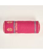 Decoratief kussen van fuchsia katoen - 17 x 47 cm