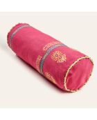 Decoratief kussen van fuchsia katoen - 17 x 47 cm