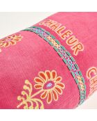 Decoratief kussen van fuchsia katoen - 17 x 47 cm