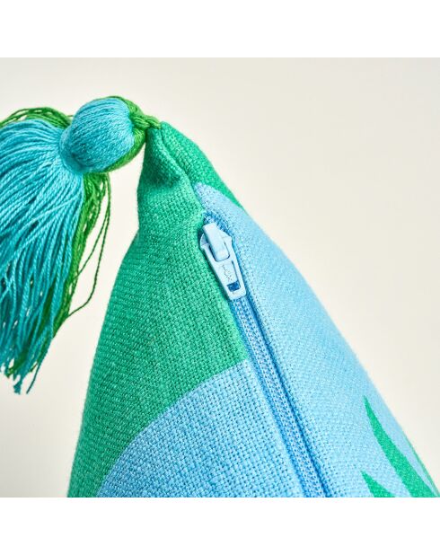 Fiesta Viva Kissen in Grün und Blau, 30 x 55 cm