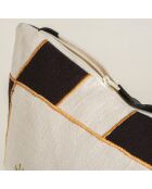 Coussin décoratif en coton Fantastico beige et noir - 50 x 50 cm