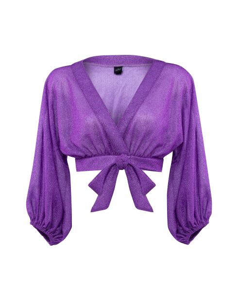 Haut ella paillettes violet