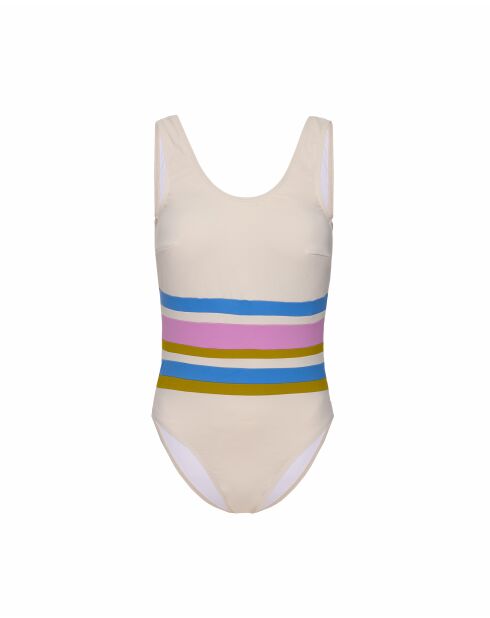 Costume da bagno Linea ecru ecru a righe/righe