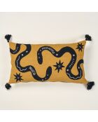 Coussin en coton Fantastico jaune - 30 x 55 cm