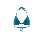 Accattivante bikini a triangolo blu anatra in spugna