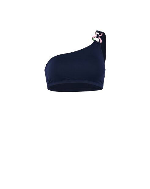 Haut de maillot asymetrique anneau degrade marine