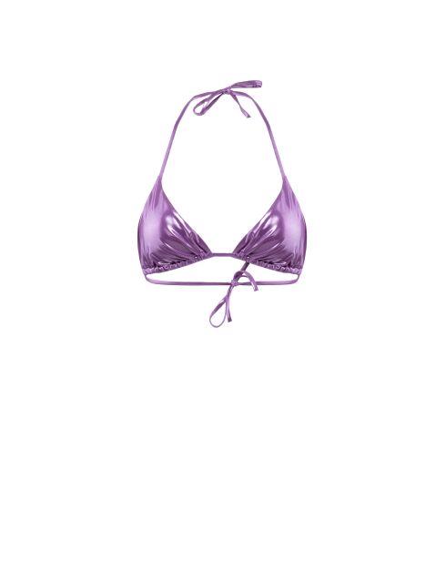 Accattivante top bikini a triangolo lilla