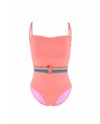 Maillot de bain une pièce bandeau corail