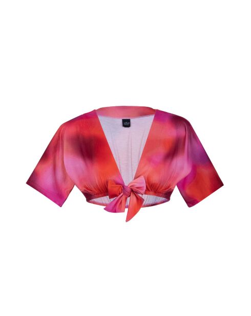 Lilarood/roze bikinitop met gradiënt