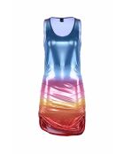 Diana Sunset rood/blauwe jurk