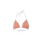 Oranje triangel-bikinitop