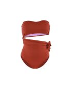 Costume da bagno marrone a nascondino