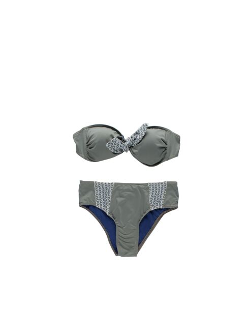 Torna a Costume da bagno a due pezzi con fascia kaki di Buzios