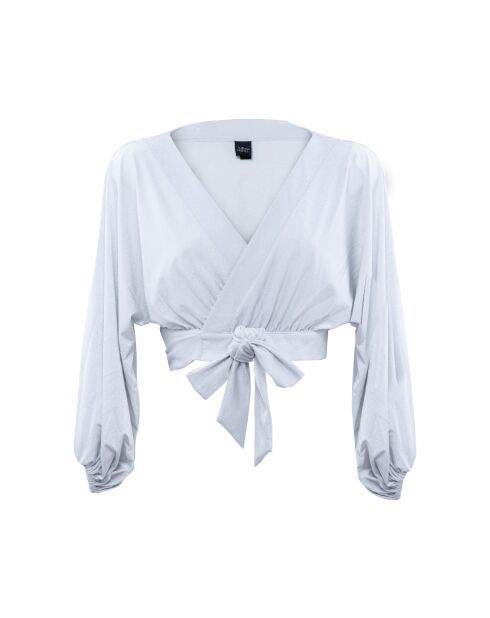 Haut de maillot paillette blanc