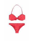 Costume da bagno due pezzi con fascia rossa Amarrado