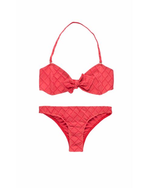 Costume da bagno due pezzi con fascia rossa Amarrado