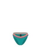 Slip bikini dorati verde turchese