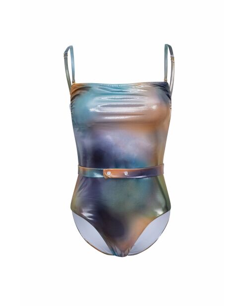 Costume da bagno intero blu con fascia L'estival degradé
