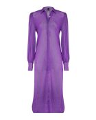 Camicia lunga viola con paillettes